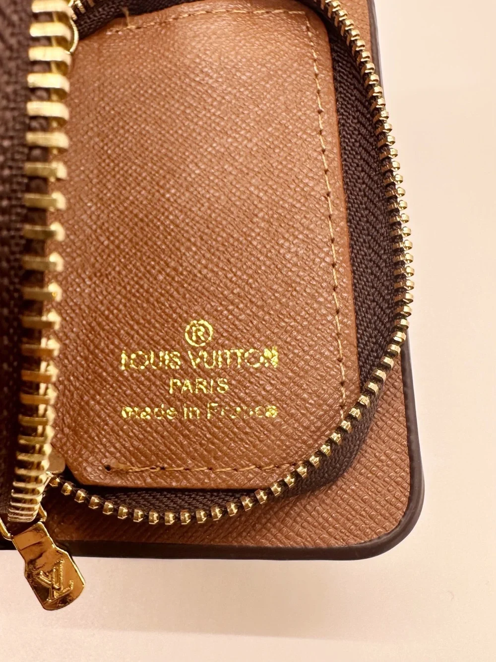 Louis Vuitton Monogram Brown and Gold Clip Key Holder Case